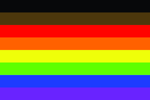 Pride Rainbow Flag 8 Stripes Colors Brown Black Bumper StickerRegions Etsy does business in: