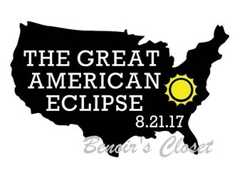 Great American Eclipse 2017 SVG File, Vector, Cricut, Silhouette - instant download