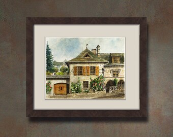 Watercolor of your home - House of Corrèze