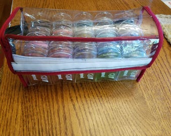 Ink Pad Totes! Holds up to 30 Powder Puff Inks - Clear Vinyl