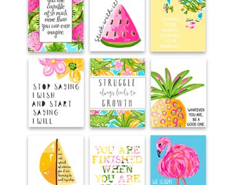 Growth Mindset Classroom Decor, Tropical Classroom Decor, Tropical Classroom Art Prints, Instant Download, Classroom Wall Art, Teacher Art