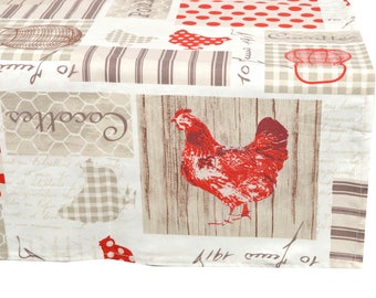Square tablecloth fabric "Casseroles" 150X150cm