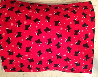 scottie christmas pillow