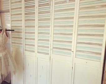 Painted shutter wood doors