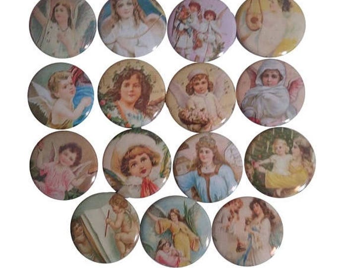 Sale Victorian Christmas Magnets - Xmas Magnets - Christmas Past - Christmas Angels - Cherubs - Christmas Magnets - Holiday Magnets
