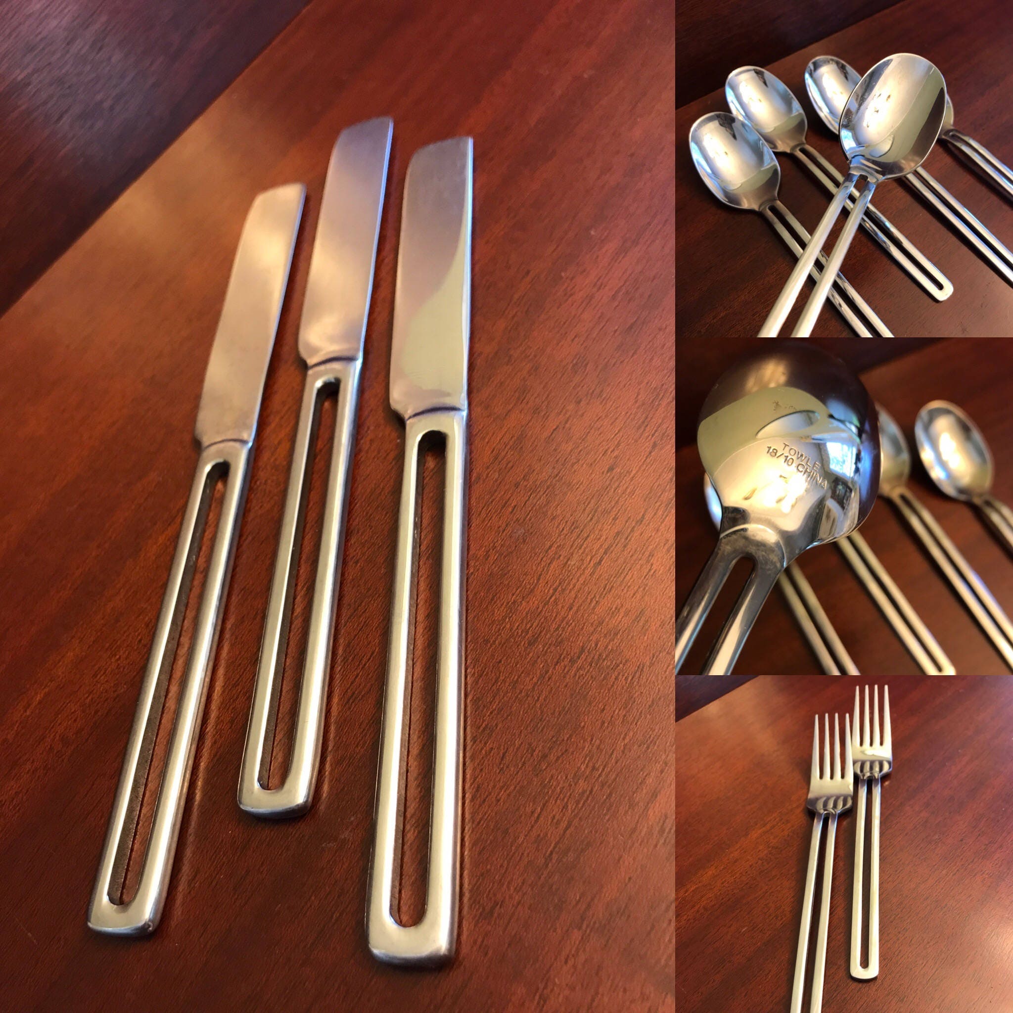 Vintage Nordic Towle Stainless Flatware, Replacement pieces Fork spoon
