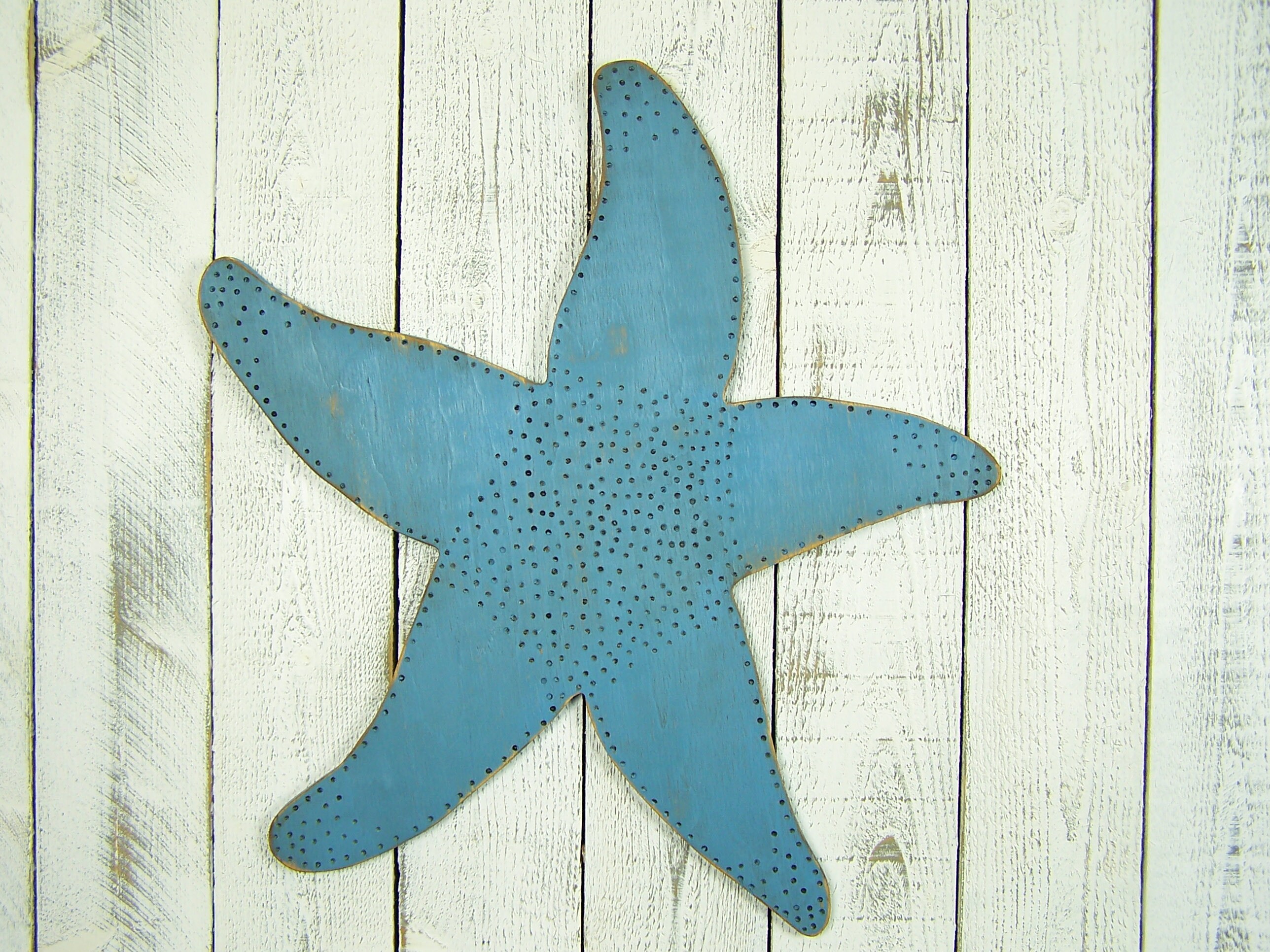 Large Starfish Decor Wooden Starfish Wall Decor Wood Starfish