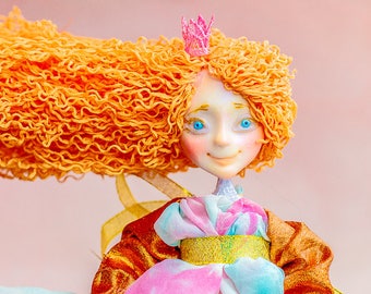 Kids toy mothers day gift fantasy doll gift for kids Toddler Doll waldorf doll elf doll poseable doll gift for goddaughter naive art