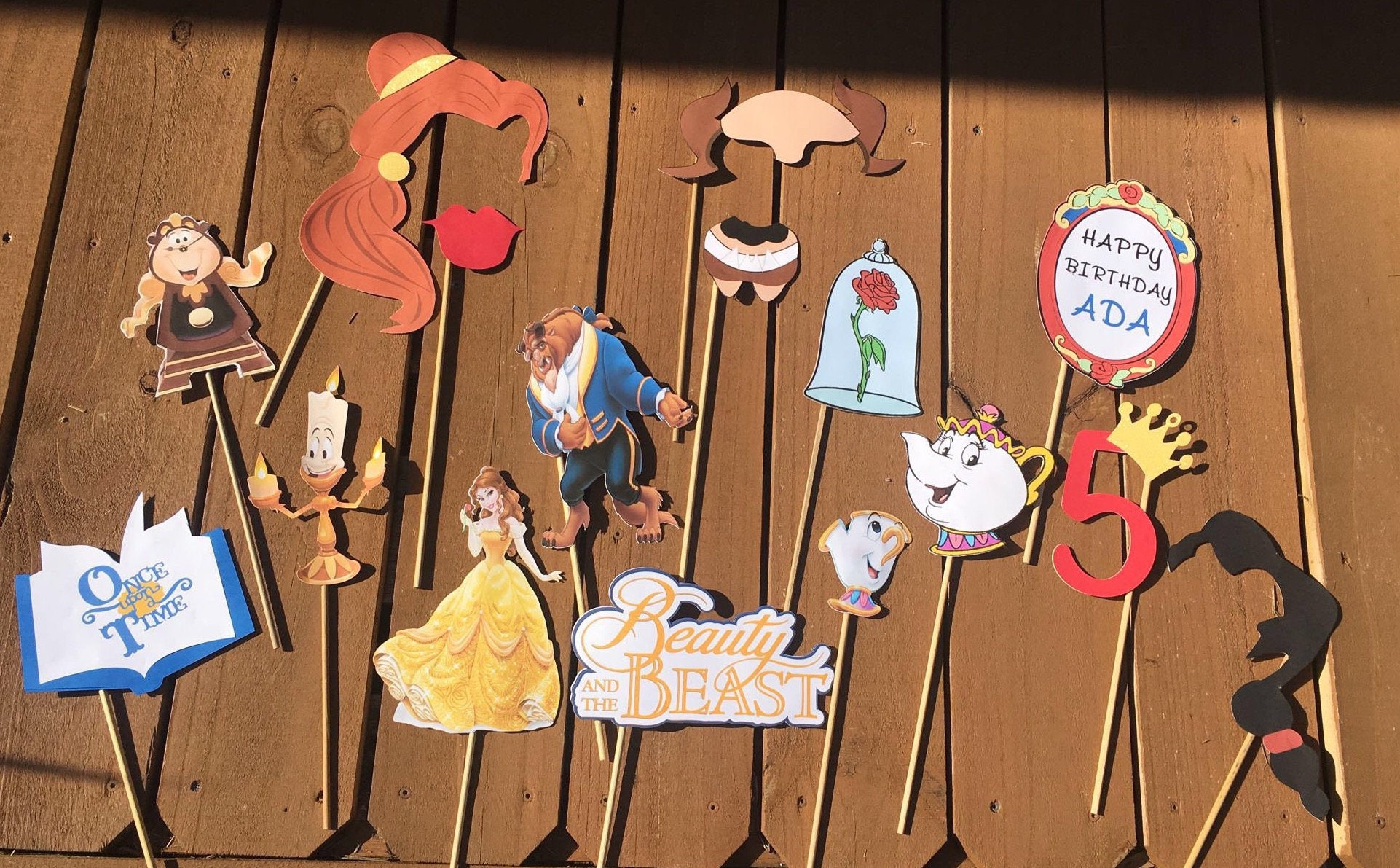 Beauty and The Beast photo booth props