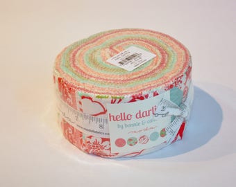 Jelly roll modern Hello Darling by Bonnie and Camille of Moda Quilt Fabric cotton Out of print hard to find