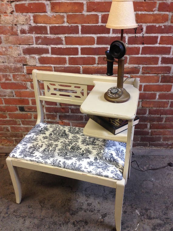 Vintage gossip bench telephone table chair bench