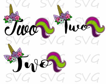 Download Rainbow Unicorn SVG birthday Numbers Unicorn Party Birthday