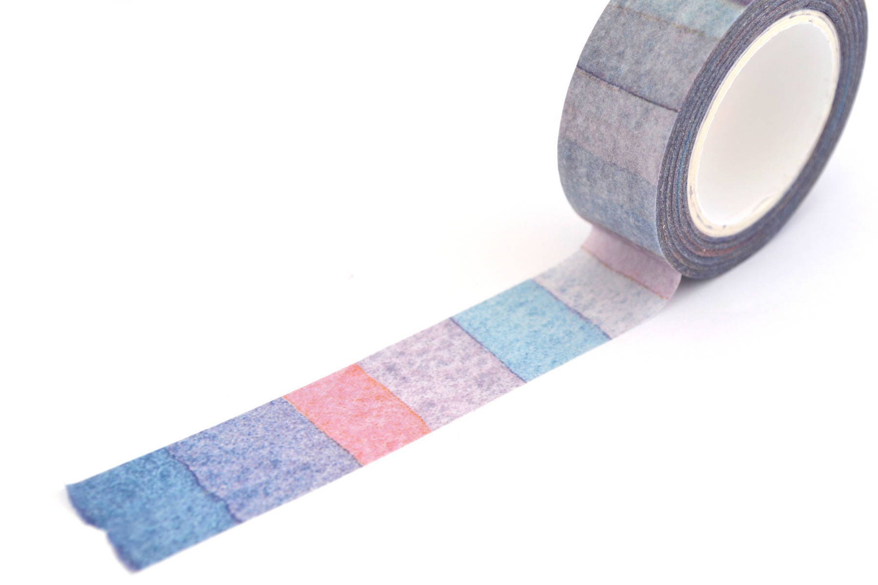 Masking tape wide watercolor stripes
