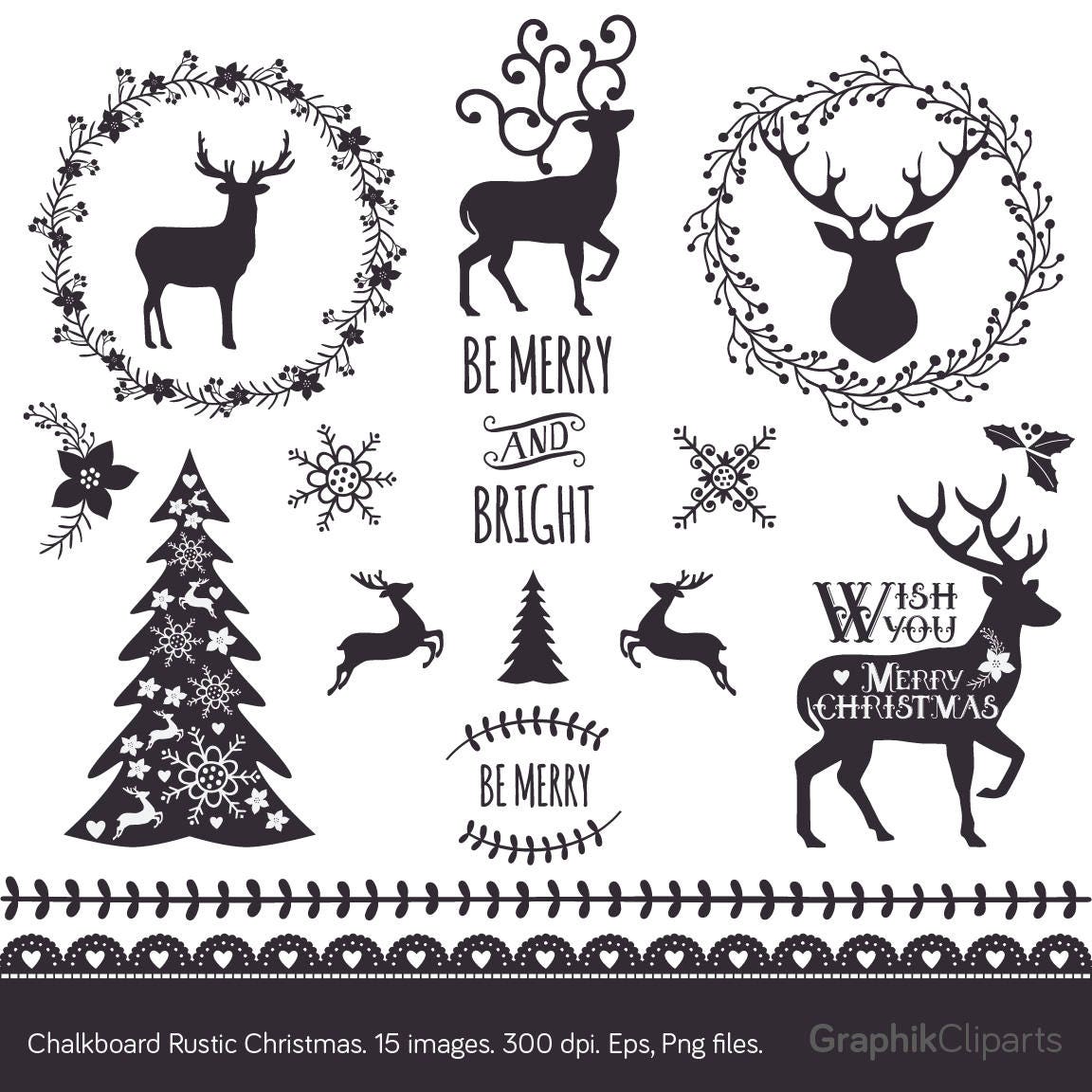 Download Chalkboard Rustic Christmas. Christmas Clipart. Christmas ...