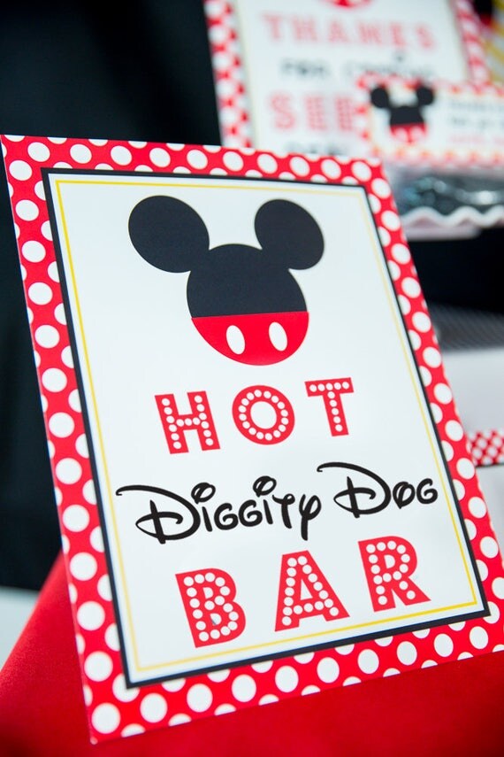 Mickey Mouse Hot Diggity Dog Sign Mickey Mouse Hot Diggity Dog Sign