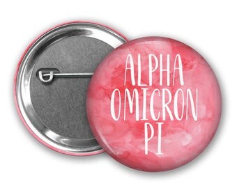 Alpha Omicron Pi Pin Back Button, Pin Back, Greek Button, Sorority gift, Big Little Gift, Alpha Omicron Pi gift, AOPi