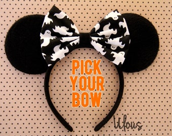 Halloween Mickey Ears, Halloween Ears, Ghost Mickey Ears, Halloween Disney Ears, Halloween Minnie Ears, Halloween, Custom Mickey Ears, Ears