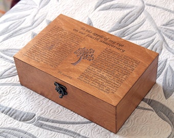 Wedding Vows Box, Wedding Memory Box, Personalized Wedding Box, Wedding Memento box, Personalized Wooden Box, Custom Engraved Box