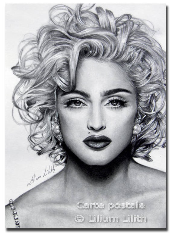 Postcard Madonna after a drawing