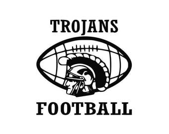 Trojans Football high school college SVG File Cutting, DXF, EPS design, cutting files for Silhouette Studio and Cricut Design space