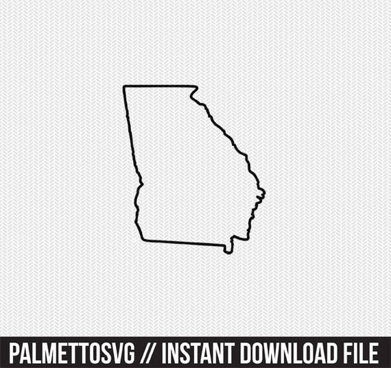 Download georgia state outline svg dxf file stencil monogram frame
