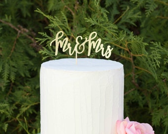 Personalized Mr & Mrs Glitter Cake Topper, Mr and Mrs Cake Topper, Wedding Cake Topper, Last Name Cake Topper, Custom Wedding Cake Topper