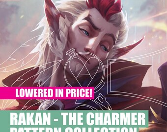 Rakan the charmer - League of Legends - Armor Pattern Collection Bracer - Feather - Skull - Mirror - Cosplay - Blueprint Pattern - DIY - PDF