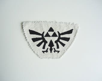 Zelda patch - Hyrule - Nintendo patch - Link - Triforce - Distressed Patch - Handmade - Screen Printed