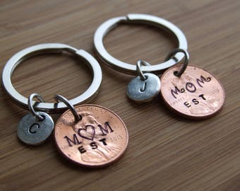 Personalized Penny Key Chain, Good Luck Penny, Personalized Key Chain, Accessories, Gift for Mom, Gift Under 10