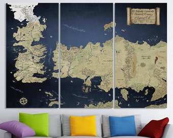 SPANISH LANGUAGE!!! Game Of Thrones Map Game Of Thrones Art seven kingdoms map ice and fire stark Game of Thrones Old westeros map Jon Snow