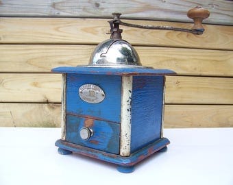 French Antique coffee grinder Peugeot lacquered cellulosic 1932, 1939 - french Antique coffee grinder Peugeot mill Grinder cellulosic lacquered