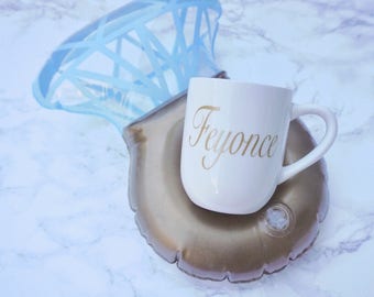 Feyonce mug, engagement mug, Option to personalize, engagement announcement, does this ring make me look engaged, gift for her