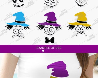 SCARECROW FACE SVG scarecrow face Halloween svg - cricut files - silhouette files - cut files - scarecrow svg - 298