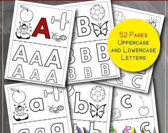 Alphabet coloring  Etsy