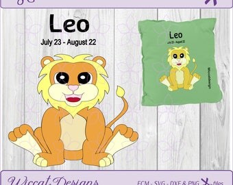 Lion svg, Leo svg, Baby svg, Star sign svg, Zodiac sign svg, baby svg, birthday svg, fcm files, nursery svg, dxf cut file, Cricut file