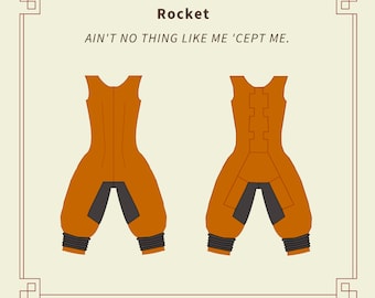 Rocket Raccoon Guardian of the Galaxy Cosplay Sewing Pattern - PDF INSTANT Download - Multi-Size Pack