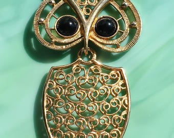 Animal Jewelry | Owl Necklace | Owl Jewelry | Nature Jewelry | Pendant Necklace | Bird Jewelry | Gift for Her | Vintage Jewelry