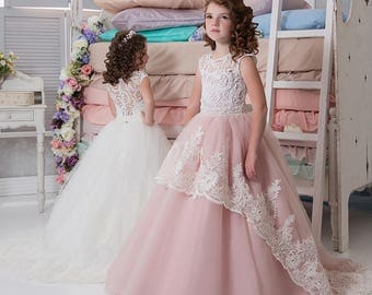 Blush Flower Girl Dress • Ivory Flower Girl Dress • Blue Flower Girl Dress • Birthday • Girls party dresses • Princess Dress •Toddler dress