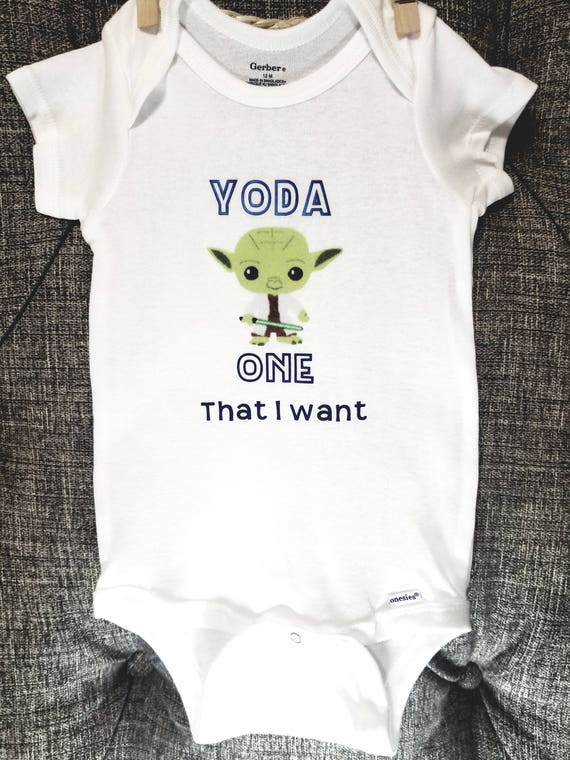 Yoda one that I want baby onesie Star wars onesie Star wars