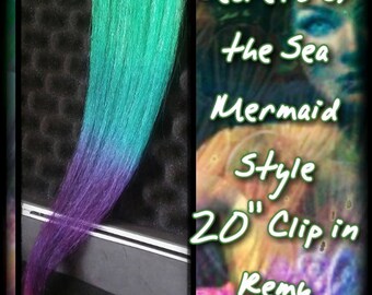 New to Esty ! Stand out and create a unique look with this magical Secrets of the Sea, Mermaid style New 20" Remy human hair extension