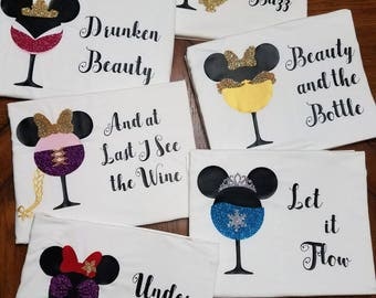 Drinking Around the World Disney Princess Shirt