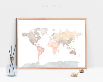 Wall Art World Map world map wall art | etsy Wall Art World Map world map wall art | etsy