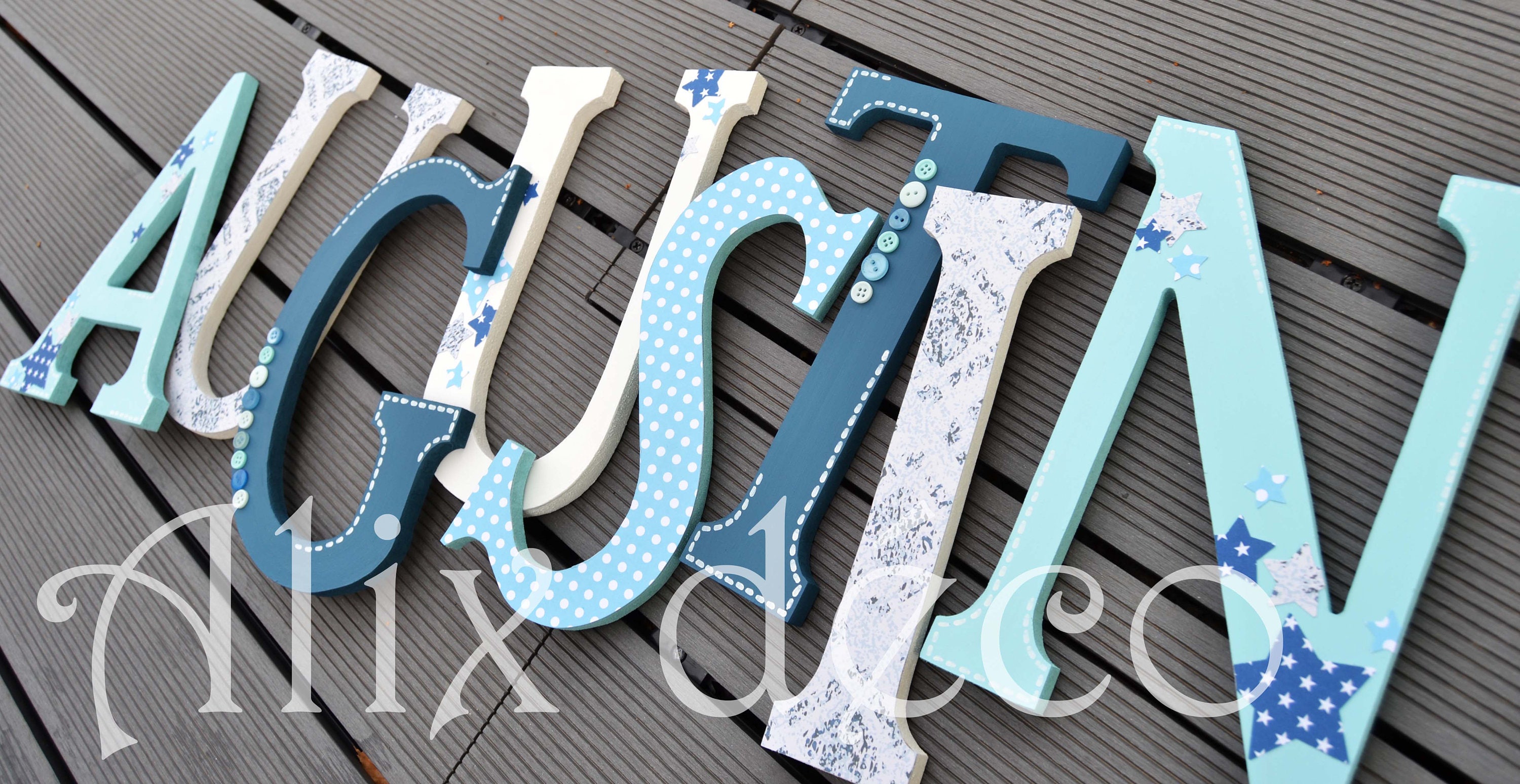 prenom en bois a accrocher