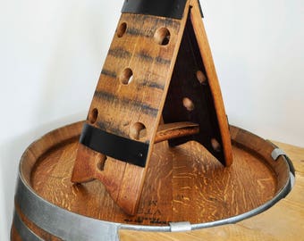 Barrel Stave Wine Rack, 12-bottle