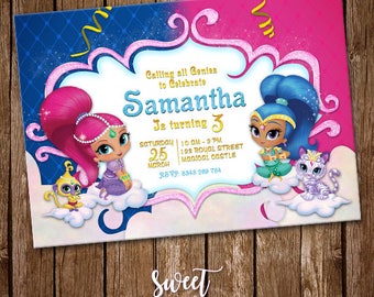 Shimmer shine card | Etsy