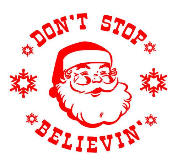 Don't Stop Believin' Santa SVG