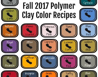 FIMO Pro Polymer Clay Color Recipe Ebook for Fall Winter 2017