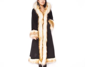 Baroness Creambrule & Black Faux Fur Coat