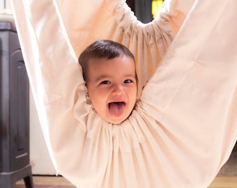Baby Hammock - Natural unbleached cotton fabric Zaza Nature Baby Hammock. Limited edition.