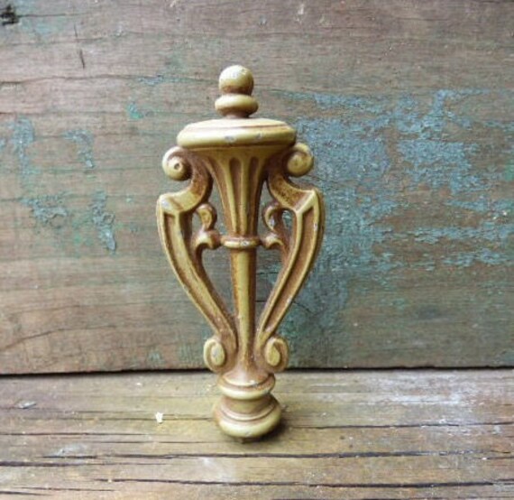 Vintage finial lamp light metal post finial Architectural